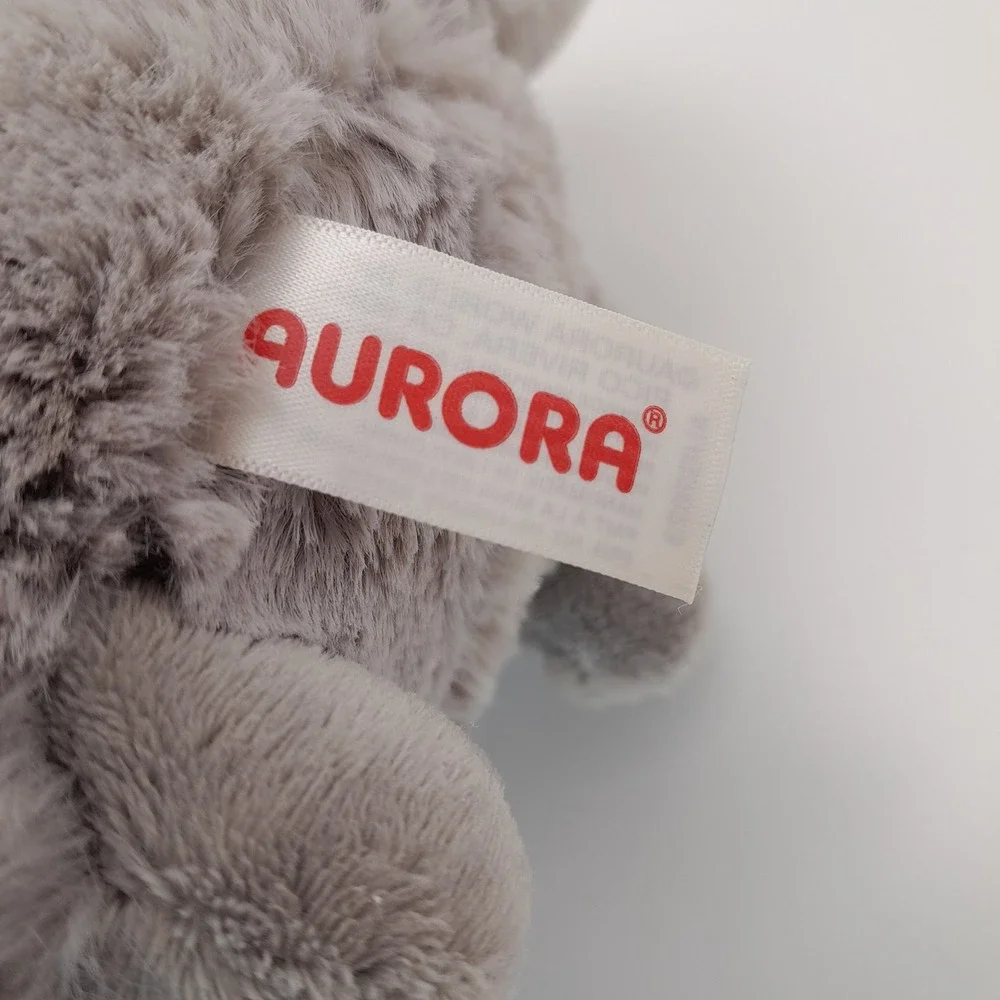 Aurora World Gray Chinchilla Plush Cuddle & Chinchill Red Heart Stuffed Animal